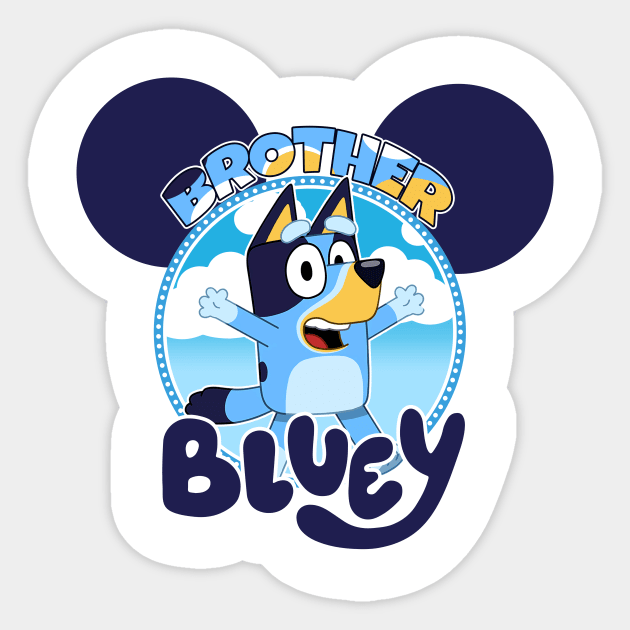 Bluey and Bingo Mum Family Birthday Sticker by Justine Nolanz